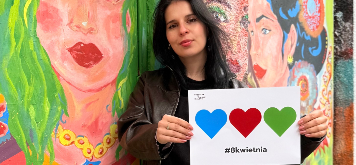 baner podkreślający solidarnośc z romską społecznoscią