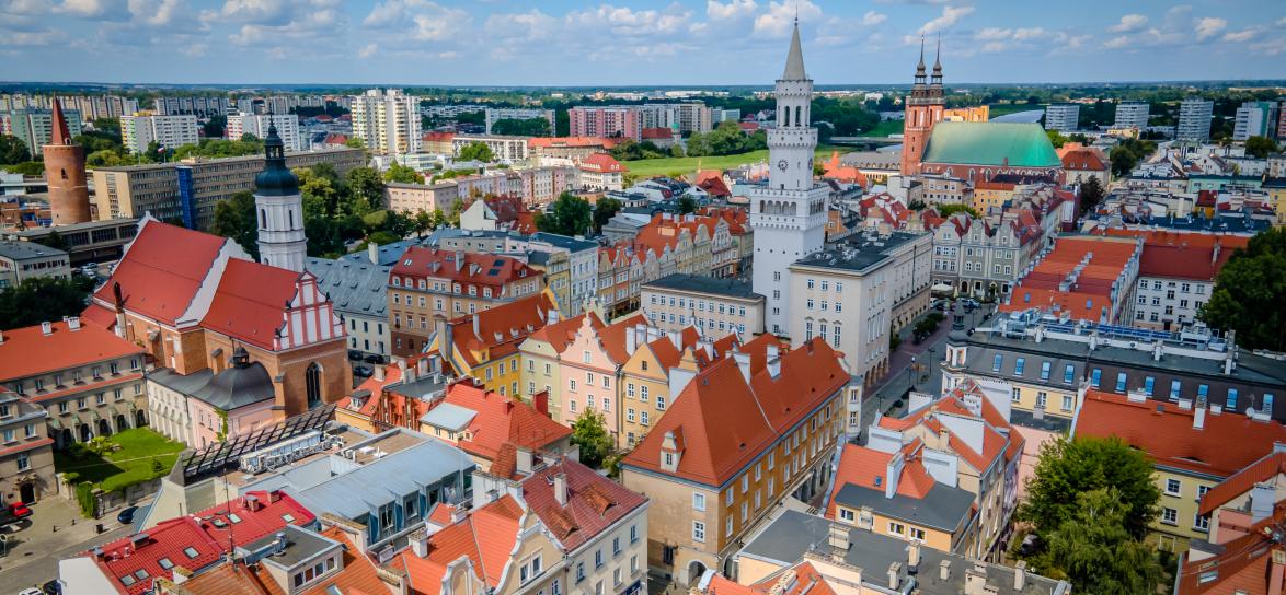 panorama miasta z lotu ptaka