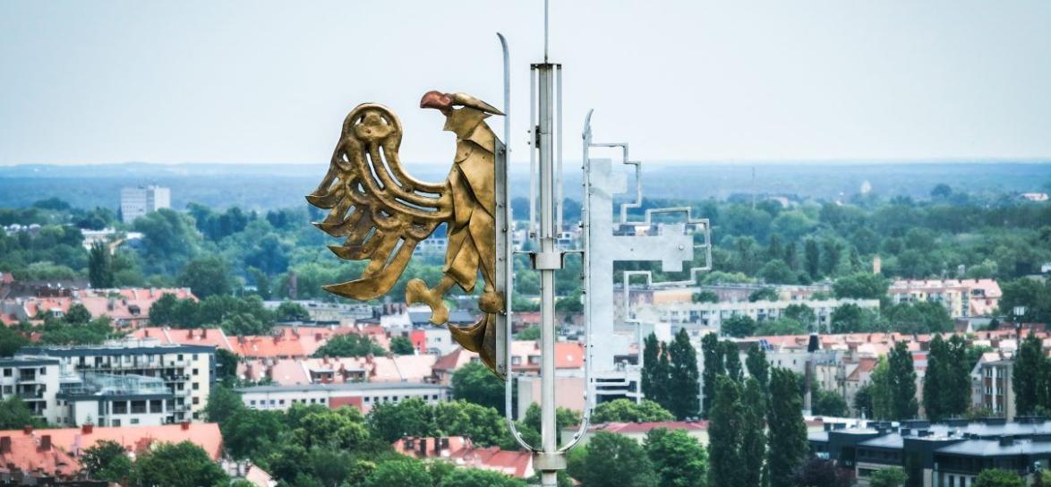 zdjęcia miasta, orzeł piastowski