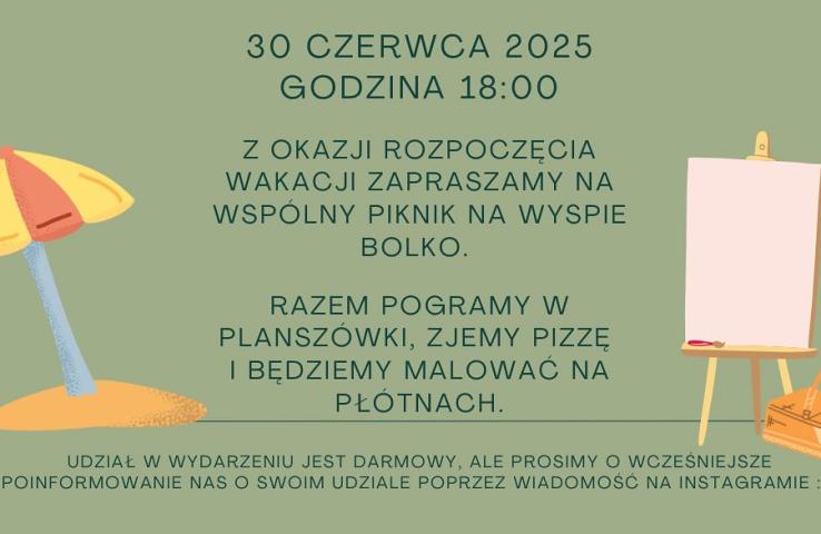 baner wydarzenia, informacje w tekście