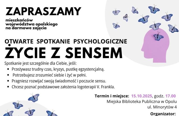 baner wydarzenia, informacje w tekście