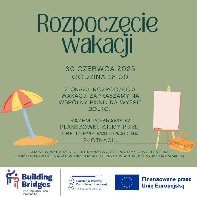 baner wydarzenia, informacje w tekście