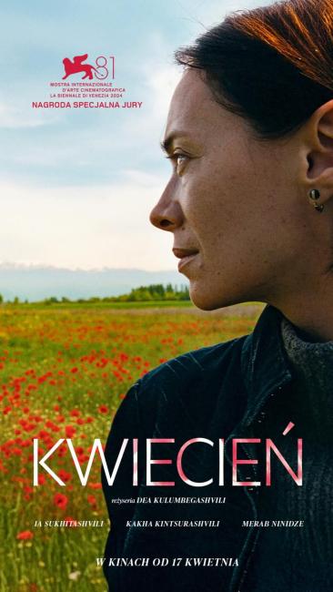 Plakat filmu pt. Kwiecień, informacje zostały zawarte w komunikacie