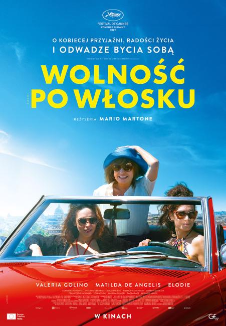 Plakat filmu pt. Wolność po włosku, informacje zostały zawarte w komunikacie