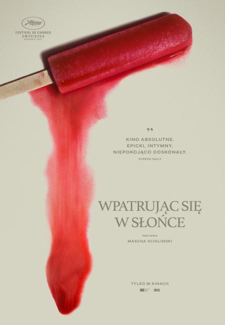 Plakat filmu pt. Wpatrując się w słońce, informacje zostały zawarte w komunikacie