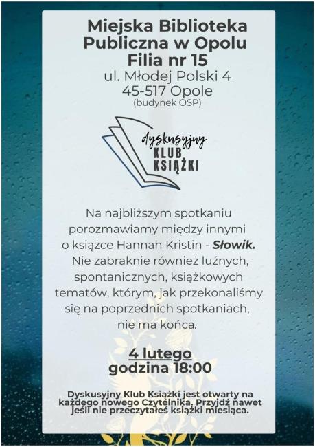 plakat wydarzenia, informacje zawarte w tekście