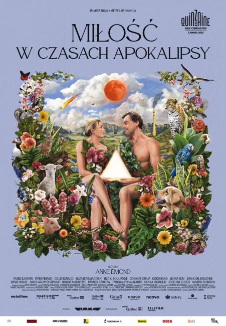 Plakat filmu pt. Miłość w czasach apokalipsy, informacje zostały zawarte w komunikacie