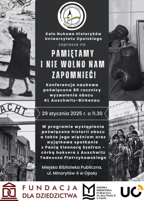 plakat wydarzenia, informacje zawarte w tekście