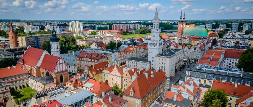panorama miasta z lotu ptaka