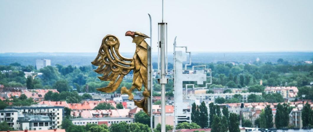 zdjęcia miasta, orzeł piastowski