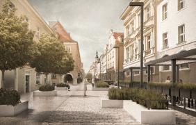 wizualizacja ulicy Krakowskiej w kierunku Rynku