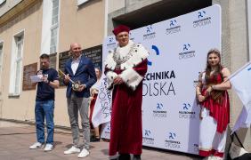 Prowadzący, Prezydent Łukasz Sowada oraz Rektor Politechniki Opolskiej dr hab. inż. Marcin Lorenc i 