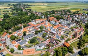 plan miasta z lotu ptaka