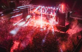 Koncert Padre Guilherme na Itaka Arena widok na stadion z góry